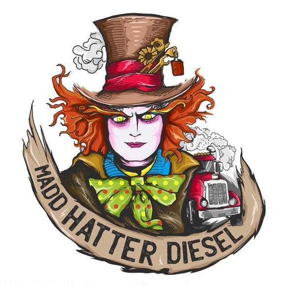 Johnny Depp as Mad Hatter Diesel Women's T-Shirt Size M logo on front and Back - Picture 14 of 14